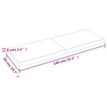 vidaXL Dessus de table bois massif traité bordure assortie