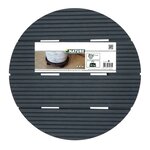 Nature Chariot à plantes rond Ø30 cm anthracite bois