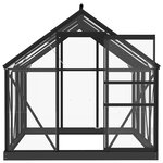 vidaXL Serre en verre Anthracite 155x200 5x191 cm Aluminium