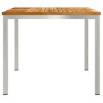 vidaXL Table de repas 90x90x74.5 cm en bois massif de teck