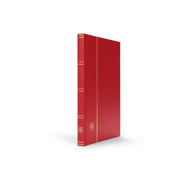 Classeur grand format 32 pages blanches pour timbres. Couleur - Rouge