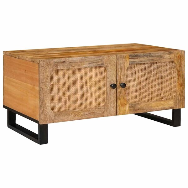 vidaXL Table basse Naturel 80 x 50 x 40 cm Bois de mangue massif