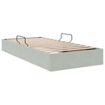 vidaXL Cadre de lit ottoman Gris clair 100 x 200 cm Velours