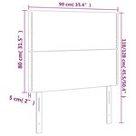vidaXL Tête de lit à LED Rose 90x5x118/128 cm Velours