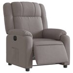 vidaXL Fauteuil inclinable électrique Taupe Tissu