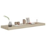 vidaXL Étagères murales flottantes 2 Pièces Chêne 80x23 5x3 8 cm MDF