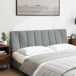vidaXL Coussin de tête de lit gris clair 160 cm tissu