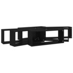 vidaXL Étagères murales cube 6 Pièces Noir 60x15x23 cm Bois d’ingénierie