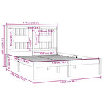 vidaXL Cadre de lit sans matelas blanc bois massif