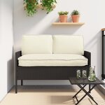 vidaXL Set de coussins de palette 3 Pièces Crème 120 x 50 x 12 cm