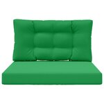 vidaXL Coussin de canapé d'extérieur 2 Pièces Vert Polyester