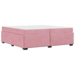 vidaXL Cadre de lit avec matelas Rose 200 x 200 cm Velours