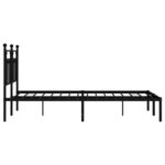 vidaXL Cadre de lit métal sans matelas avec tête de lit noir 140x200cm