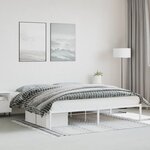 vidaXL Cadre de lit métal blanc 193x203 cm