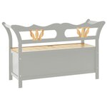 vidaXL Banc Gris 107x45x75 5 cm Bois de sapin solide
