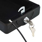 vidaXL Coffre de voiture avec verrouillage Noir 21.8 x 16 x 7 cm Acier