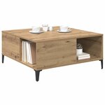 vidaXL Table basse Chêne artisanal 80 x 80 x 36 5 cm Bois d'ingénierie
