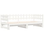 vidaXL Lit coulissant sans matelas blanc 2x(90x200) cm bois massif