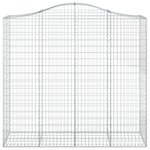 vidaXL Paniers à gabions arqués 10 Pièces 200x50x180/200 cm Fer galvanisé