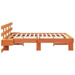 vidaXL Cadre de lit Marron 150 x 200 cm Pin massif et pin massif