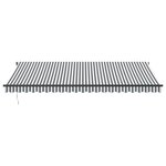 vidaXL Auvent rétractable automatique anthracite et blanc 500x350 cm