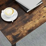 vidaXL Table basse Chêne Fumé 70 x 50 x 36 cm Bois d'ingénierie