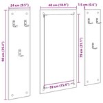 vidaXL Porte-manteau mural Blanc 96 x 1 5 x 90 cm Bois d'ingénierie