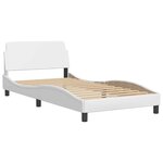 vidaXL Cadre de lit Dover blanc 100x200 cm similicuir