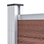 vidaXL Clôture de jardin WPC 1564x186 cm Marron