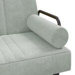 vidaXL Canapé-lit en forme de L gris clair 260x140x70 cm velours