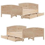 vidaXL Cadre de lit sans matelas 140x200 cm bois massif de pin