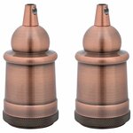 vidaXL Douilles de lampe 2 Pièces bronze rouge E27