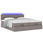 VidaXL Cadre de lit ottoman avec matelas taupe 180x200 cm tissu