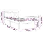 vidaXL Cadre de lit bois massif 100x200 cm