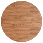 vidaXL Dessus de table rond Marron clair Ø90x1 5 cm Bois chêne traité
