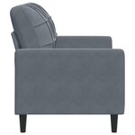 vidaXL Canapé à 2 places Gris foncé 120 cm Velours