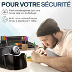 Taille-crayon Electrique Professionnel- 6 trous - Reservoir- Pour crayons 8 à 11 mm- Démarrage et  Arrêt automatiques- ACROPAQ