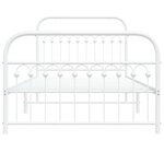 vidaXL Cadre de lit métal sans matelas et pied de lit blanc 107x203 cm