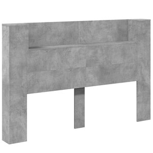 vidaXL Tête de lit Gris béton 160 x 16 5 x 103 5 cm Bois d'ingénierie
