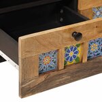 vidaXL Meuble TV Naturel 70 x 33 x 46 cm Bois de mangue massif
