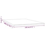 vidaXL Sur-matelas 120x200x5 cm