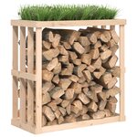 vidaXL Porte-bûches d’extérieur 108x52x106 cm Bois massif de pin