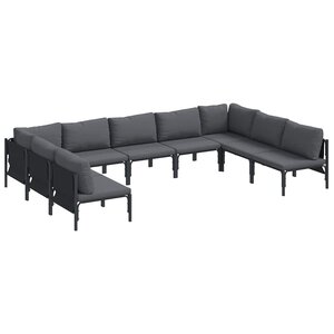 vidaXL Ensemble de canapé de jardin Anthracite Acier