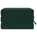 vidaXL Canapé-lit pliable 75 x 63 x 45 cm Vert foncé