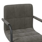 vidaXL Chaises pivotantes à manger lot de 4 gris foncé velours