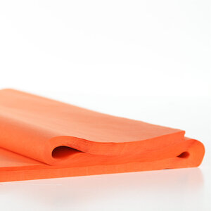 Papier de soie orange 75 x 50cm (Lot de 24 feuilles)