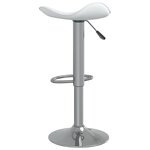 vidaXL Tabouret de bar Blanc Acier chromé et cuir artificiel