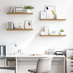 vidaXL Étagère Murale 4 Pièces Marron 90 x 23 5 x 4 cm Bois d'ingénierie