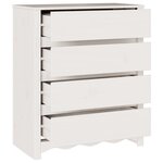 Commode vidaXL "DRAMMEN" Blanche 76 5x40x91 cm En Bois Massif de Pin