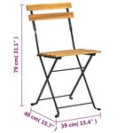 vidaXL Ensemble à manger d'extérieur pliable 7Pièces Bois d'acacia solide